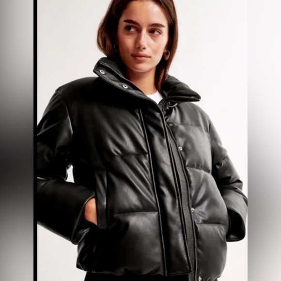 Abercrombie & Fitch Black Puffer Jacket - Picture 4 of 4
